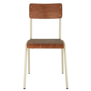 Krzesło z metalową ramą white/brown Ib Laursen