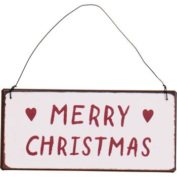 Tabliczka metalowa Merry Christmas, 15 cm