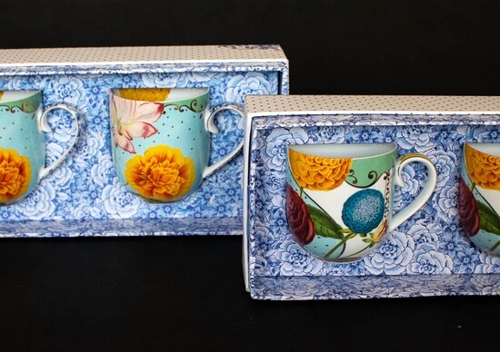 niebieski zestaw kubków